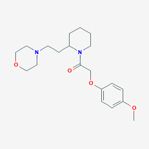 molecular formula C20H30N2O4 B253831 4-(2-{1-[(4-Methoxyphenoxy)acetyl]piperidin-2-yl}ethyl)morpholine 