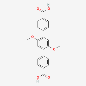 molecular formula C22H18O6 B2538314 2',5'-二甲氧基-[1,1':4',1''-联苯]-4,4''-二羧酸 CAS No. 1392416-19-1