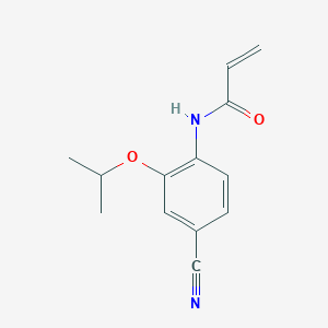 molecular formula C13H14N2O2 B2538320 N-(4-Cyano-2-propan-2-yloxyphenyl)prop-2-enamide CAS No. 2411243-25-7