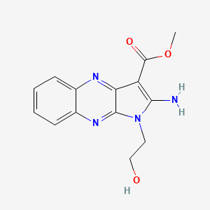molecular formula C14H14N4O3 B2538323 Methyl 2-amino-1-(2-hydroxyethyl)pyrrolo[3,2-b]quinoxaline-3-carboxylate CAS No. 433706-93-5