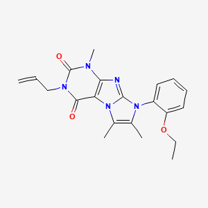 molecular formula C21H23N5O3 B2538328 6-(2-乙氧基苯基)-4,7,8-三甲基-2-丙-2-烯基嘌呤[7,8-a]咪唑-1,3-二酮 CAS No. 878733-07-4