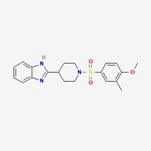 molecular formula C20H23N3O3S B2538333 2-(1-((4-methoxy-3-methylphenyl)sulfonyl)piperidin-4-yl)-1H-benzo[d]imidazole CAS No. 898433-57-3