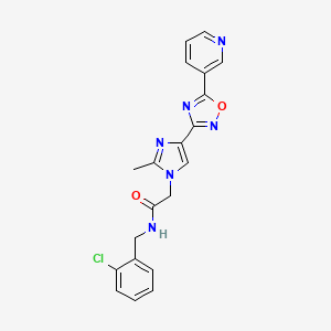 N-[(2-CHLOROPHENYL)METHYL]-2-{2-METHYL-4-[5-(PYRIDIN-3-YL)-1,2,4-OXADIAZOL-3-YL]-1H-IMIDAZOL-1-YL}ACETAMIDE