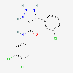 5-(3-chlorophenyl)-N-(3,4-dichlorophenyl)triazolidine-4-carboxamide
