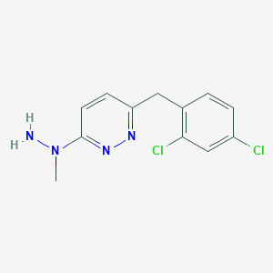 molecular formula C12H12Cl2N4 B2538340 3-(2,4-二氯苄基)-6-(1-甲基肼基)哒嗪 CAS No. 339008-36-5