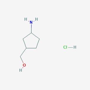 molecular formula C6H14ClNO B2538345 (3-Aminocyclopentyl)methanol hydrochloride CAS No. 2138162-83-9