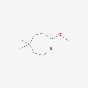 molecular formula C9H17NO B2538349 7-Methoxy-4,4-dimethyl-3,4,5,6-tetrahydro-2h-azepine CAS No. 78599-25-4