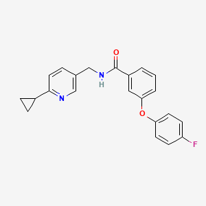 molecular formula C22H19FN2O2 B2538351 N-[(6-Cyclopropylpyridin-3-yl)methyl]-3-(4-Fluorphenoxy)benzamid CAS No. 2097922-51-3