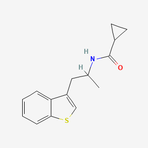 molecular formula C15H17NOS B2538352 N-(1-(benzo[b]thiophen-3-yl)propan-2-yl)cyclopropanecarboxamide CAS No. 2034297-10-2