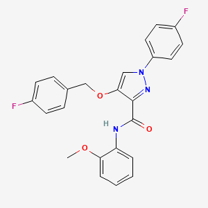 4-((4-fluorobenzyl)oxy)-1-(4-fluorophenyl)-N-(2-methoxyphenyl)-1H-pyrazole-3-carboxamide