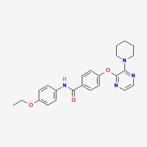molecular formula C24H26N4O3 B2538360 N-(4-乙氧苯基)-4-{[3-(哌啶-1-基)吡嗪-2-基]氧基}苯甲酰胺 CAS No. 1115876-72-6