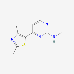 molecular formula C10H12N4S B2538361 4-(2,4-dimethyl-1,3-thiazol-5-yl)-N-methylpyrimidin-2-amine CAS No. 674333-58-5