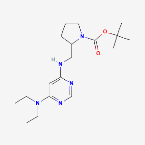 molecular formula C18H31N5O2 B2538363 tert-Butyl 2-(((6-(diethylamino)pyrimidin-4-yl)amino)methyl)pyrrolidine-1-carboxylate CAS No. 1353947-59-7