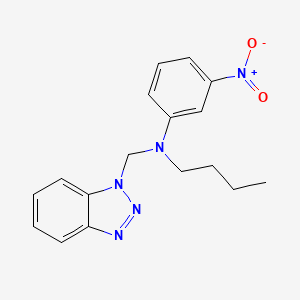 molecular formula C17H19N5O2 B2538364 N-(benzotriazol-1-ylmethyl)-N-butyl-3-nitroaniline CAS No. 129882-03-7