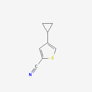 molecular formula C8H7NS B2538365 4-(Cyclopropyl)thiophene-2-carbonitrile CAS No. 1823927-97-4