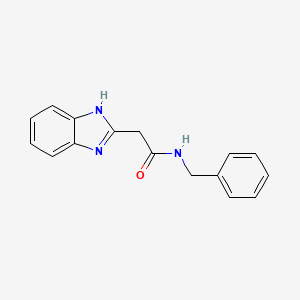 molecular formula C16H15N3O B2538373 2-(1H-1,3-benzodiazol-2-yl)-N-benzylacetamide CAS No. 154112-95-5