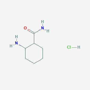 molecular formula C7H15ClN2O B2538374 2-Aminocyclohexane-1-carboxamide hydrochloride CAS No. 115014-77-2; 1376171-26-4; 24717-01-9; 34126-95-9