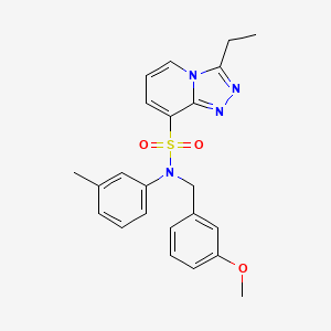 molecular formula C23H24N4O3S B2538377 3-乙基-N-[(3-甲氧基苯基)甲基]-N-(3-甲基苯基)-[1,2,4]三唑并[4,3-a]吡啶-8-磺酰胺 CAS No. 1251630-06-4