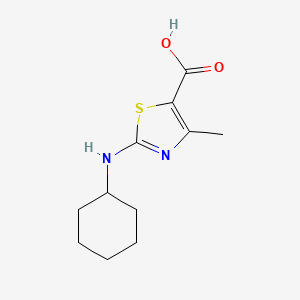 molecular formula C11H16N2O2S B2538378 2-(Cyclohexylamino)-4-methyl-1,3-thiazole-5-carboxylic acid CAS No. 927983-14-0