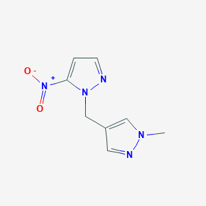 molecular formula C8H9N5O2 B2538381 1-methyl-4-[(5-nitro-1H-pyrazol-1-yl)methyl]-1H-pyrazole CAS No. 1005640-43-6