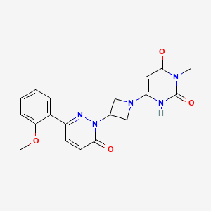 molecular formula C19H19N5O4 B2538382 6-[3-[3-(2-Methoxyphenyl)-6-oxopyridazin-1-yl]azetidin-1-yl]-3-methyl-1H-pyrimidine-2,4-dione CAS No. 2380098-38-2