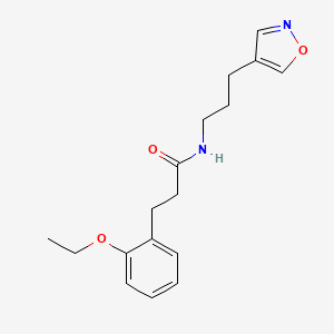 molecular formula C17H22N2O3 B2538388 3-(2-ethoxyphenyl)-N-(3-(isoxazol-4-yl)propyl)propanamide CAS No. 2034442-79-8