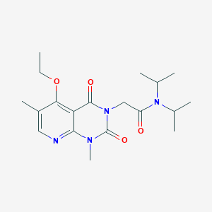 molecular formula C19H28N4O4 B2538389 2-(5-ethoxy-1,6-dimethyl-2,4-dioxo-1,2-dihydropyrido[2,3-d]pyrimidin-3(4H)-yl)-N,N-diisopropylacetamide CAS No. 941984-47-0