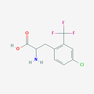 molecular formula C10H9ClF3NO2 B2538397 4-Chloro-2-(trifluoromethyl)-DL-phenylalanine CAS No. 1259965-55-3