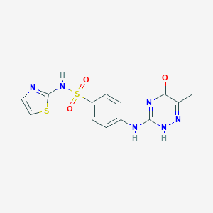 molecular formula C13H12N6O3S2 B253840 4-[(6-methyl-5-oxo-2H-1,2,4-triazin-3-yl)amino]-N-(1,3-thiazol-2-yl)benzenesulfonamide 
