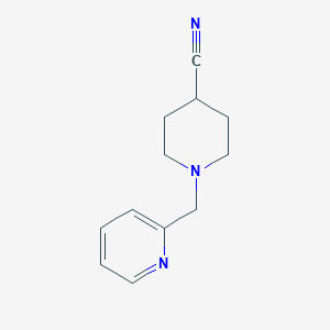 molecular formula C12H15N3 B2538400 1-(Pyridin-2-ylmethyl)piperidine-4-carbonitrile CAS No. 1455324-62-5