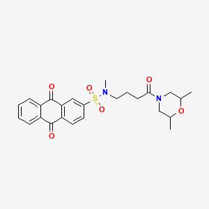 molecular formula C25H28N2O6S B2538405 N-(4-(2,6-dimethylmorpholino)-4-oxobutyl)-N-methyl-9,10-dioxo-9,10-dihydroanthracene-2-sulfonamide CAS No. 941951-57-1