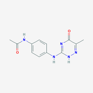 molecular formula C12H13N5O2 B253841 N-[4-[(6-methyl-5-oxo-2H-1,2,4-triazin-3-yl)amino]phenyl]acetamide 