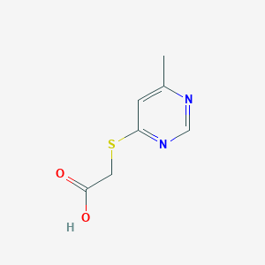 molecular formula C7H8N2O2S B2538429 [(6-甲基嘧啶-4-基)硫代]乙酸 CAS No. 88784-34-3
