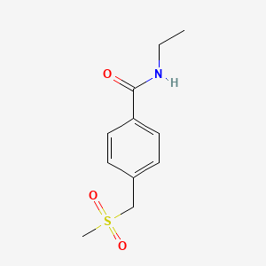 molecular formula C11H15NO3S B2538430 N-ethyl-4-(methanesulfonylmethyl)benzamide CAS No. 930955-08-1