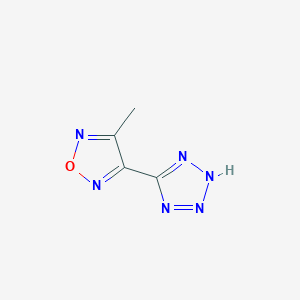 molecular formula C4H4N6O B2538438 5-(4-methyl-1,2,5-oxadiazol-3-yl)-1H-tetrazole CAS No. 890092-34-9