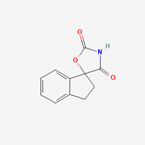molecular formula C11H9NO3 B2538440 2,3-Dihydrospiro[indene-1,5'-oxazolidine]-2',4'-dione CAS No. 76311-46-1