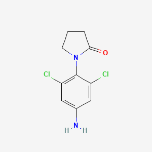 molecular formula C10H10Cl2N2O B2538442 1-(4-Amino-2,6-dichlorophenyl)pyrrolidin-2-one CAS No. 954269-40-0