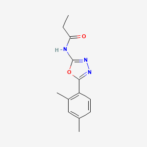molecular formula C13H15N3O2 B2538452 N-(5-(2,4-dimethylphenyl)-1,3,4-oxadiazol-2-yl)propionamide CAS No. 891113-07-8