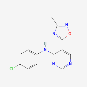 N-(4-chlorophenyl)-5-(3-methyl-1,2,4-oxadiazol-5-yl)pyrimidin-4-amine