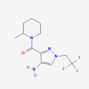 3-[(2-Methylpiperidin-1-yl)carbonyl]-1-(2,2,2-trifluoroethyl)-1H-pyrazol-4-amine