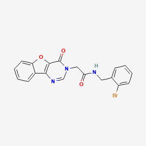 molecular formula C19H14BrN3O3 B2538460 乙酸(1,3-二甲基-2,6-二氧代-8-苯基-1,2,3,6-四氢-9H-嘌呤-9-基) CAS No. 1189655-15-9