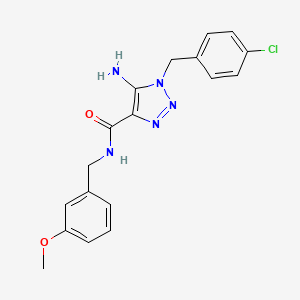 molecular formula C18H18ClN5O2 B2538461 5-amino-1-(4-chlorobenzyl)-N-(3-methoxybenzyl)-1H-1,2,3-triazole-4-carboxamide CAS No. 899736-52-8