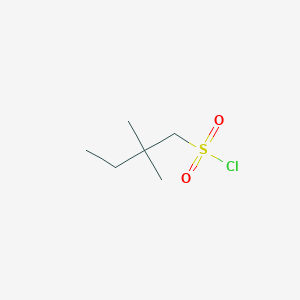 molecular formula C6H13ClO2S B2538469 2,2-Dimethylbutane-1-sulfonyl chloride CAS No. 1565731-73-8