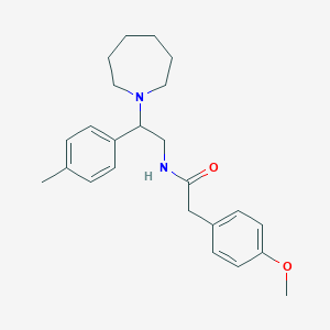 N-[2-azepan-1-yl-2-(4-methylphenyl)ethyl]-2-(4-methoxyphenyl)acetamide