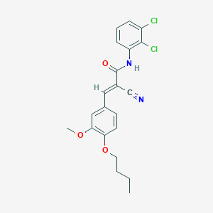 (E)-3-(4-butoxy-3-methoxyphenyl)-2-cyano-N-(2,3-dichlorophenyl)prop-2-enamide
