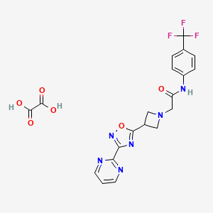 2-(3-(3-(pyrimidin-2-yl)-1,2,4-oxadiazol-5-yl)azetidin-1-yl)-N-(4-(trifluoromethyl)phenyl)acetamide oxalate