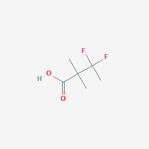 molecular formula C6H10F2O2 B2538480 3,3-Difluoro-2,2-dimethylbutanoic acid CAS No. 130021-54-4