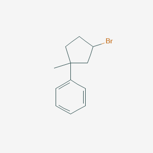 molecular formula C12H15Br B2538484 (3-Bromo-1-methylcyclopentyl)benzene CAS No. 1594669-78-9