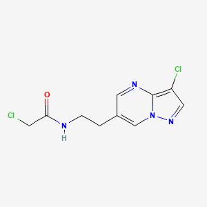 2-Chloro-N-[2-(3-chloropyrazolo[1,5-a]pyrimidin-6-yl)ethyl]acetamide