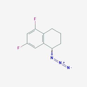molecular formula C10H9F2N3 B2538488 (1S)-1-Azido-5,7-difluoro-1,2,3,4-tetrahydronaphthalene CAS No. 1820575-11-8
